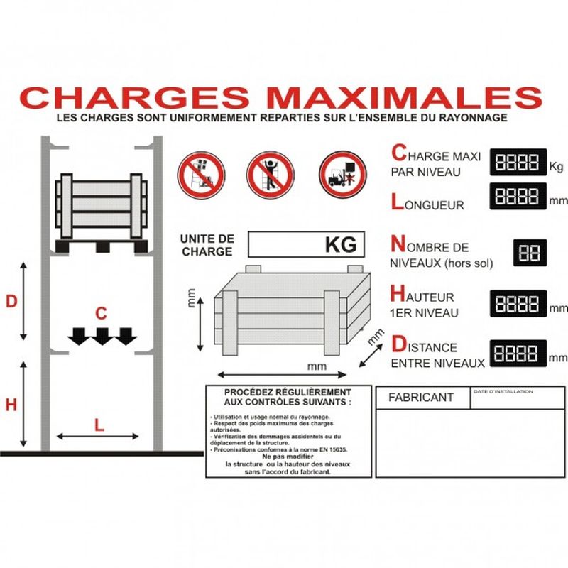 Vérification des normes et plaques de charge des racks de stockage à Arras - CRM Sarl